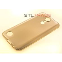 Силиконовый чехол TPU Case Металлик LG K10 (2017) золотой