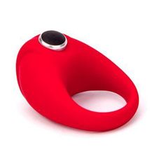 Topco Sales Эрекционное кольцо с вибропулей TLC Buldge Vibrating Silicone Cock Ring (красный)