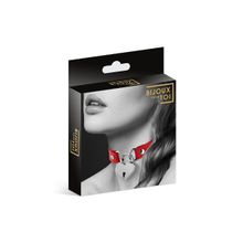Красный чокер с замком в форме сердца (103615)