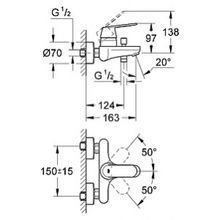 Смеситель Grohe Eurosmart Cosmopolitan 32831000 для ванны с душем