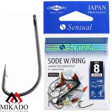 Крючки Mikado SENSUAL - SODE W RING № 10 BN (с ушком) ( 10 шт.)