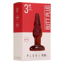 Shots Media BV Красная анальная пробка Butt Plug Rounded 3 Inch - 7,6 см.