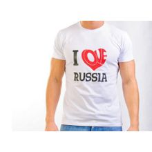 Футболка I love Russia с сердцем