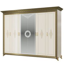 Мэри-Мебель Шкаф 6-ти дверный Версаль цвет слоновая кость ID - 292305