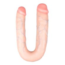 EDC Телесный U-образный фаллоимитатор Easytoys Double Dong - 22 см. (телесный)