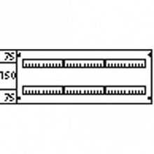 Пластрон с прорезями 3ряда 2 рейки-150 |  код. AS 232 |  ABB