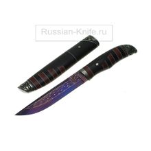 Нож Лань (мозаичный дамасск), граб+падук