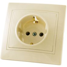 ТАЙМЫР SQ1814-0112 розетка 1 гнездо с заземлением с у слоновая кость   ТАЙМЫР SQ1814-0112 розетка 1 гнездо с заземлением с у слоновая кость