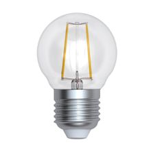 Uniel Лампа светодиодная филаментная Uniel E27 9W 3000K прозрачная LED-G45-9W 3000K E27 CL PLS02WH UL-00005174 ID - 255456