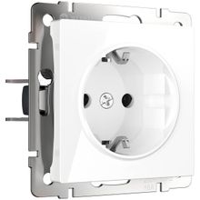 Werkel Розетка Werkel с заземлением белая WL01-SKG-01-IP20 4690389045615 ID - 236911