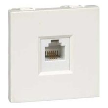 Розетка телефонная 1xRJ11 W45, белый |  код. RIN-144T-BE |  Schneider Electric