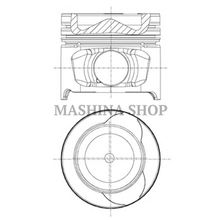 Поршень (с кольцами) dm.76.00 (+0.50) Renault Laguna Megane Duster Clio Fluence1.5 dCi K9K