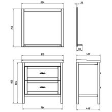 ASB-Woodline Мебель для ванной Римини 80 белый, патина, массив ясеня