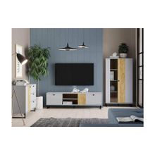 Сильва Бруно гостиная комплектация 2 Серый камень Дуб Крафт золотой