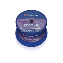 DVD+R диск 16х Verbatim 4.7 Гб, 50 дисков.