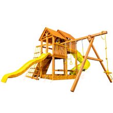 Игровая площадка PlayGarden SkyFort Deluxe с двухволновой горкой и горкой трубой