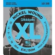 EXL150H Nickel Wound Комплект струн для электрогитары, High-Strung Nashville Tuning 10-26, DAddario