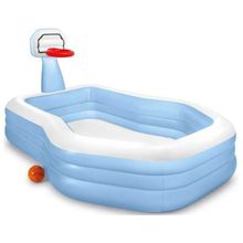 Детский надувной бассейн с баксетбольным кольцом Intex 57183NP (257х188х103см) 3+ (1124975)