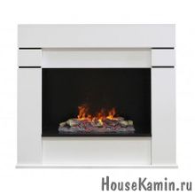 Каминокомплект Alta CST 500 WT с электрокамином Cassette 500 3D с реалистичным эффектом живого огня