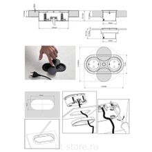 Розетка SFL Eight USB черный