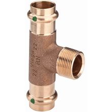 Тройник Viega Sanpress с SC-Contur 42x3 4"x42 Нр, бронза