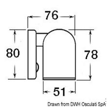 Osculati Batsystem Tube spotlight chromed ABS 10 LEDs, 13.868.12