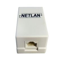 Розетка настенная NETLAN 1 порт, Кат.5e, RJ-45(8P8C) , 110 IDC, белая