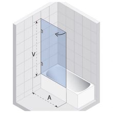 Шторка для ванной Riho Scandic Soft (GQ0105201) (90x150) (L)