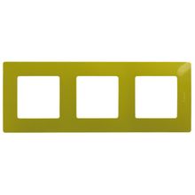 Legrand Рамка 3-постовая Legrand Etika зелёный папоротник 672543 ID - 244891