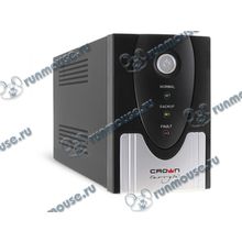 ИБП (UPS) 800ВА CrownMicro "CMU-SP800EURO", тип F, черный [136102]