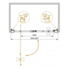 Душевая дверь в проем CEZARES ROSA-BA-1 ROSA-BA-1-80-RO-Bi