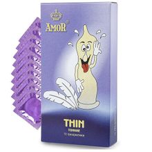 Супертонкие презервативы Яркая линия AMOR Thin 10шт