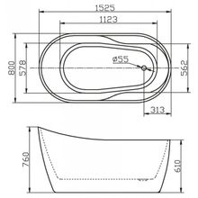 Слив-перелив для BB03 BB09 BelBagno BB39-OVF-CRM Хром