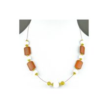 Бусики-Колечки Колье Кахолонг, авантюрин "Золотые пески" арт. ВАС-2360