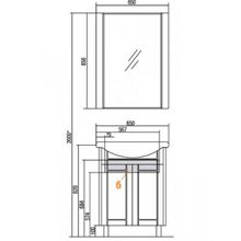 Тумба с раковиной Акватон Альпина 65, венге, 1A133401AL500