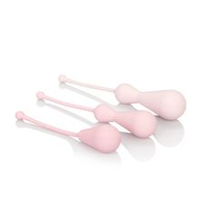 California Exotic Novelties Набор из 3 вагинальных кегель-массажёров разного размера Weighted Silicone Kegel Training Kit (розовый)