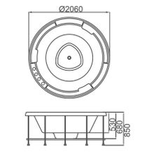 Акриловая ванна Gemy G9263 K