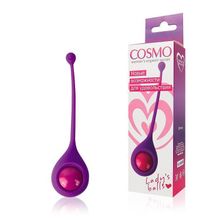 Bior toys Фиолетовый вагинальный шарик со смещенным центром тяжести Cosmo (фиолетовый)