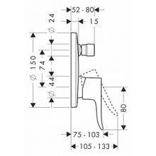 Смеситель Hansgrohe Metris 31493000 для душа