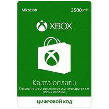 Xbox LIVE: карта оплаты 2500 рублей