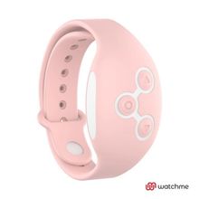 DreamLove Розовый вибратор для пар с нежно-розовым пультом-часами Weatwatch Dual Pleasure Vibe (розовый)