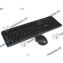 Комплект клавиатура + мышь Gembird "KBS-7002", беспров., черный (USB) (ret) [129771]