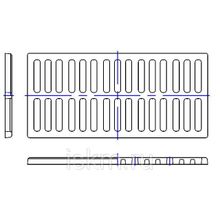 Решетка чугунная щелевая 750х300 мм