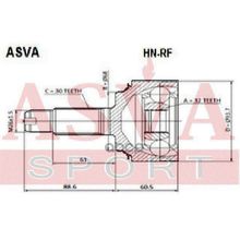 Шрус Внешний Honda  Cr-V Re3  Re4 2007- 30*69*32 Мм ASVA арт. HNRF