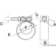 Osculati Heavy Duty hose clamp AISI 316 86 94 mm, 18.025.06