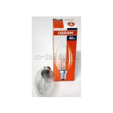 Лампа накаливания Osram Е-14 40W свеча прозрачная