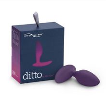 We-vibe Фиолетовая анальная пробка для ношения Ditto с вибрацией и пультом ДУ - 8,8 см.