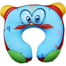 Подушка Будильник детская под шею антистресс (дорожная подушка-подголовник для путешествий)