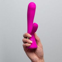 Розовый интерактивный вибратор Kiiroo Ohmibod Fuse - 18 см. Розовый