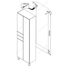 Triton Пенал для ванной Кристи 60 L